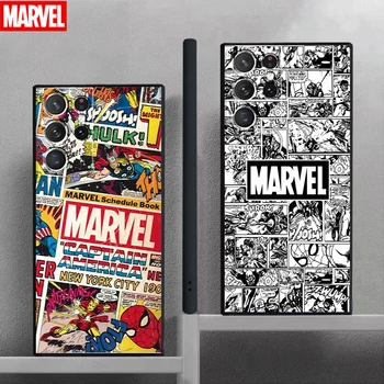 Logo Marvel Comics Avengers Do Samsung Galaxy S22 Ultra S20 S21 FE Plus Ultra S10 5G Plus S10E płyn silikonowy Pokrowiec Do Telefonu