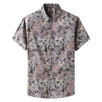 Nowa dostawa, Letnie Męskie Koszule, Męskie Hawajskie Koszule, Koszule na guziki, Elastyczne Bluzki z Krótkim rękawem, Topy