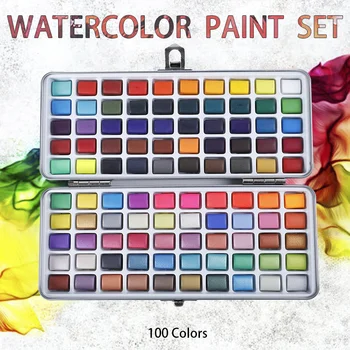 Aibelle 50/72/90/100 Kolory Monochromatyczne Farby Akwarelowe Zestaw Farby Akwarelowe Do Malowania Praktyka Rysowania, Farby, Produkty do Rękodzieła